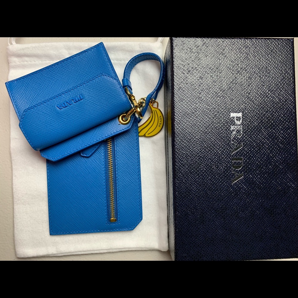 Prada new blue card/coin/accessory case - Picture 4 of 15